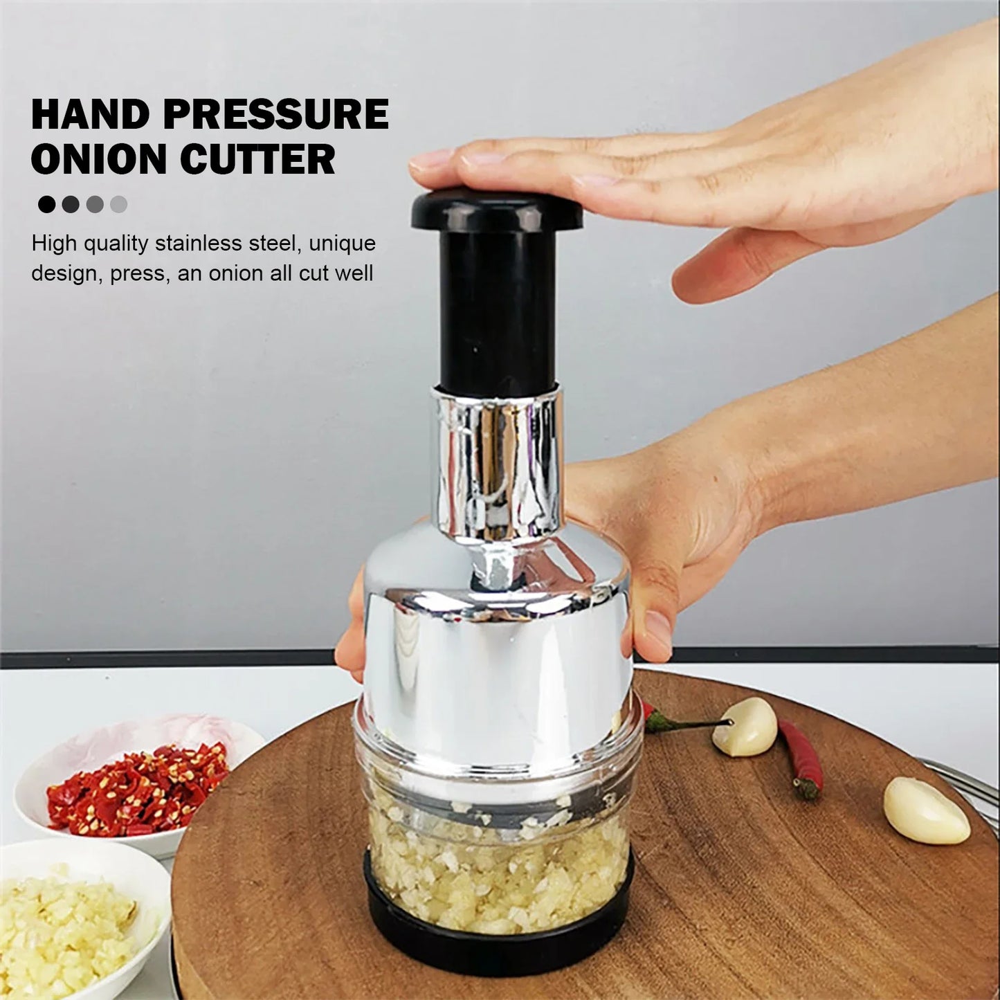 Picadora manual de alimentos